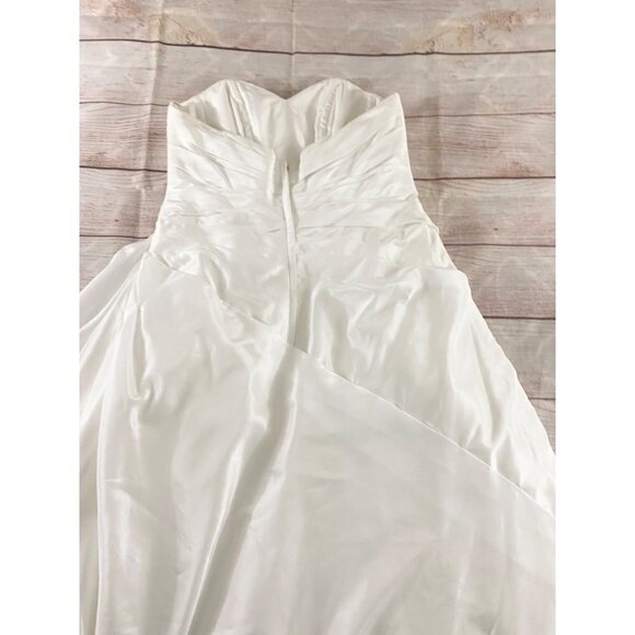 David's Bridal Women's Taffeta A Line Wedding Dress W/Sweetheart Neck - 14W - Picture 15 of 15